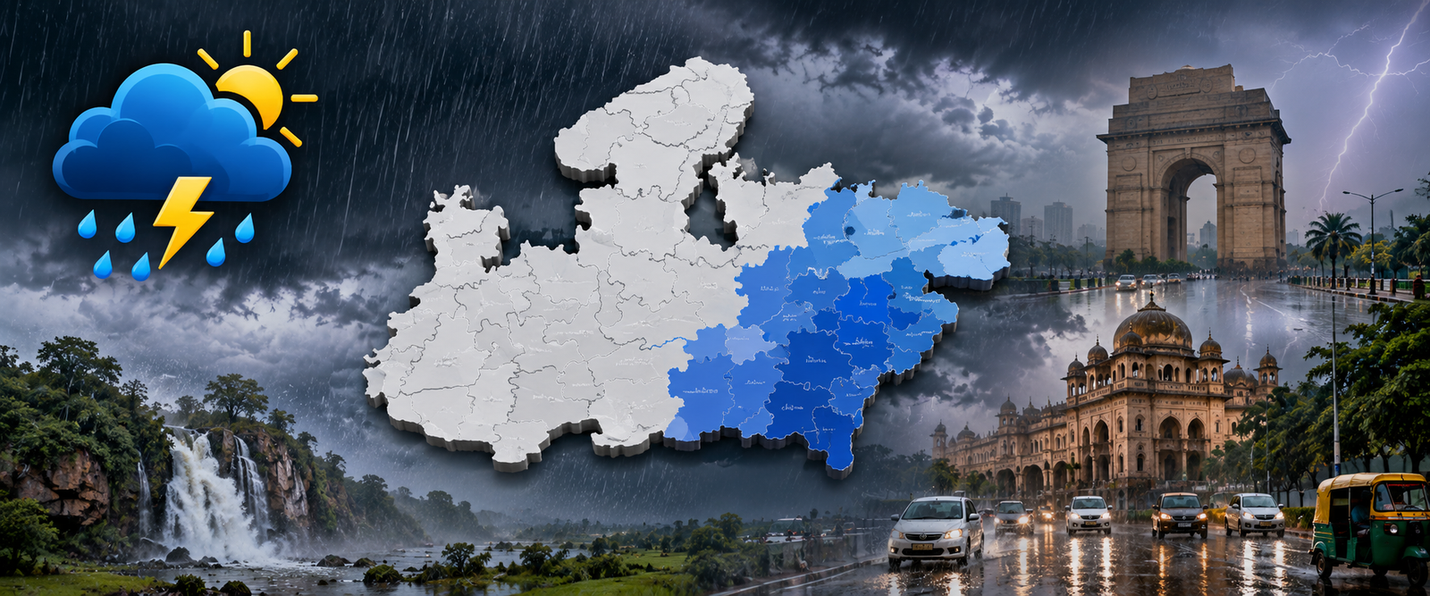 मध्य प्रदेश में 21 अगस्त 2026 को भारी बारिश का अलर्ट, पूर्वी मध्य प्रदेश और जबलपुर समेत कई क्षेत्रों में सक्रिय मानसून