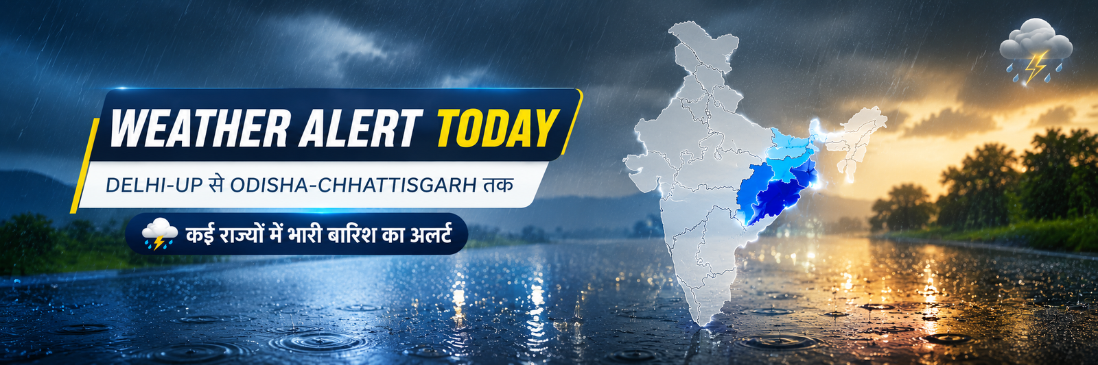 1 September 2026 Delhi UP Odisha Chhattisgarh heavy rain alert और Bay of Bengal low pressure weather system